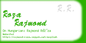 roza rajmond business card